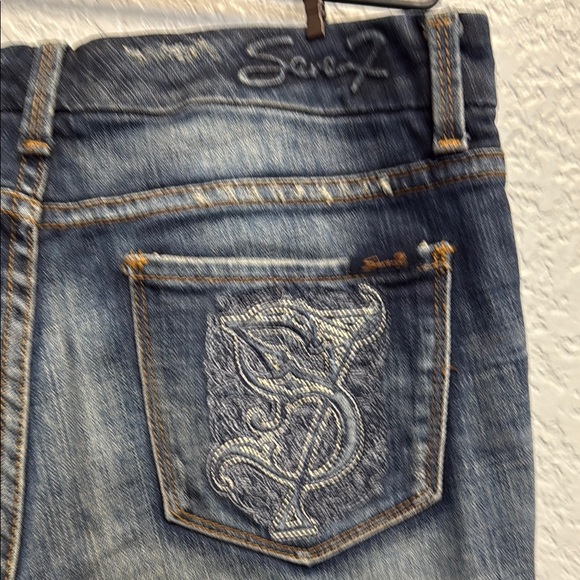 Seven7 Blue Straight Leg Jeans Size 8 - Picture 5 of 7
